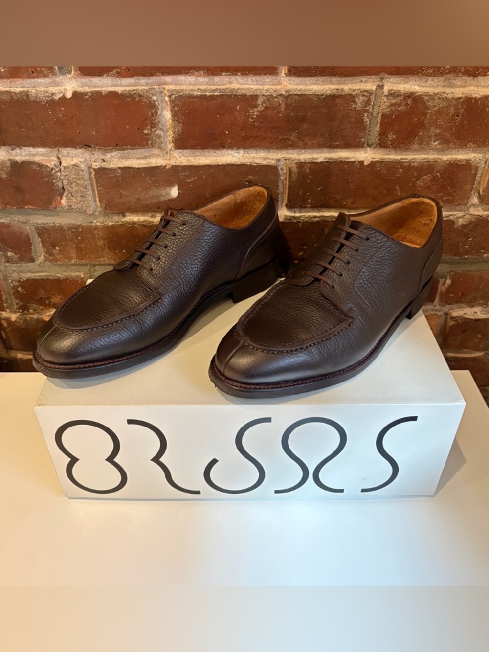 Morjas Brown Grain Derby Shoes - Men’s US 7.5